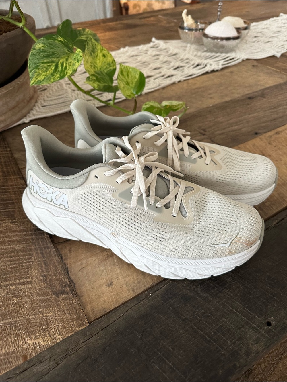 Hoka Men's Arahi 7 Running Shoes - Oat Milk/Barley Men’s 11